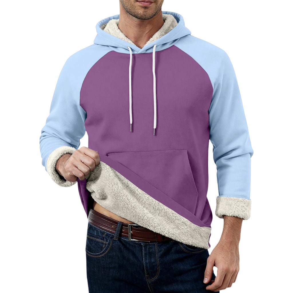 Men's Casual Long-Sleeve Fleece Hoodie With Pockets