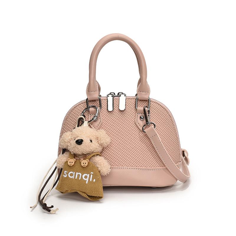 Korean Version of Niche Retro Style Contrasting Colors Splicing Portable Shell Bag Temperament Versatile Advanced Texture Commuter Messenger Bag Women