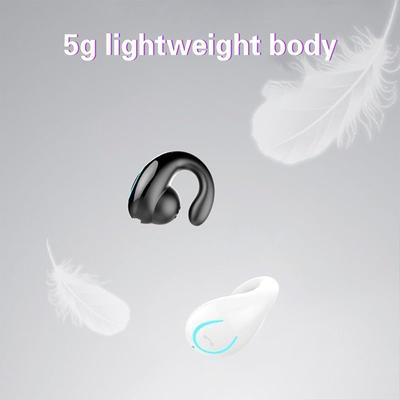 Kabelloser Ohrhörer Bluetooth Kopfhörer mit Mikrofon Clip-Ohr Luftleitungs-Ohrhörer HD-Anruf HiFi Sport Outdoor Ohrstöpsel