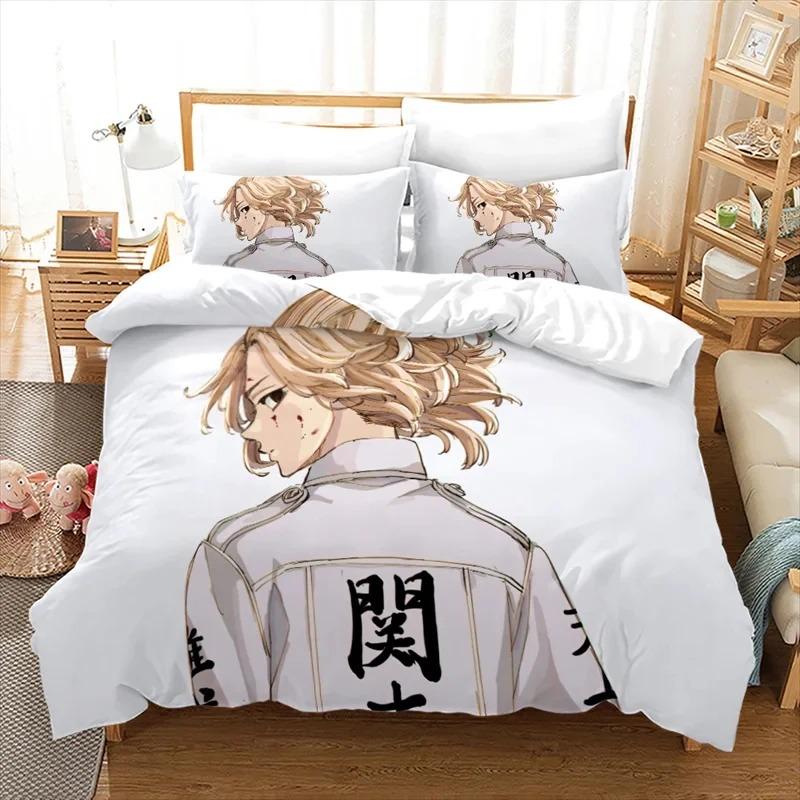 3D Print Tokyo Revengers Anime 2/3PCS Bedding Set Double Twin King Duvet Cover Comforter Pillowcase Boys Girls Adults Bedroom