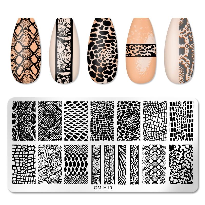 Nail Art Stamping Plate Valentines Nail Stamp Template Flower for Butterfly Vine Leaf Snake Pattern Nail Art Design Temp