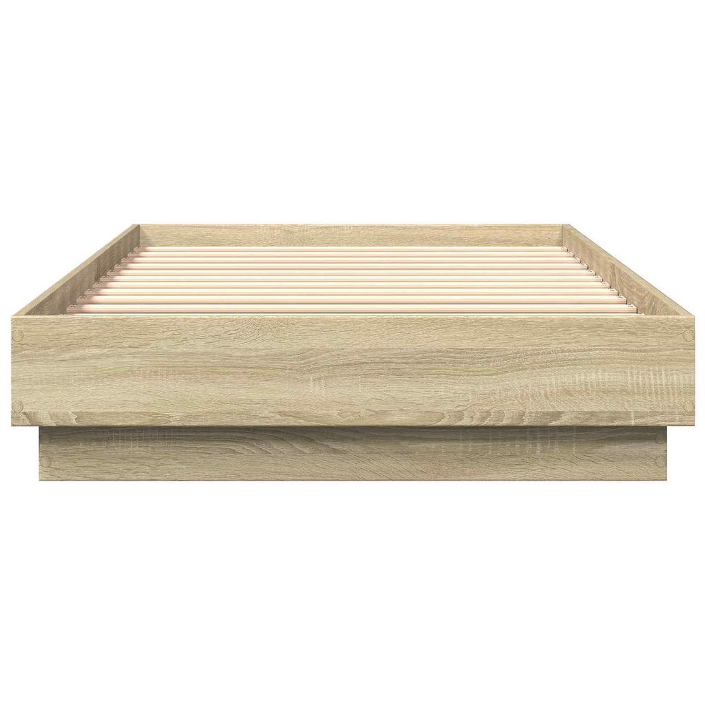 Floor Bed Frame Sonoma Oak 80 x 200 cm Particleboard