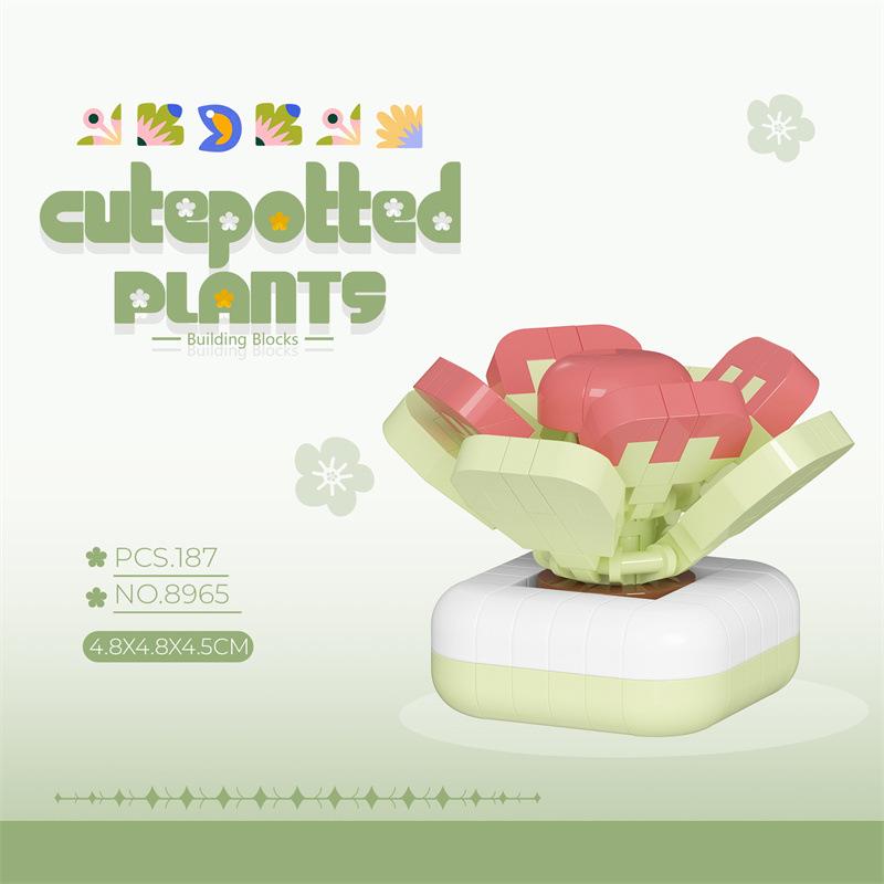 Bionic Eternal Flower Building Blocks: Sunflower and Rose Assembly Toy for Children