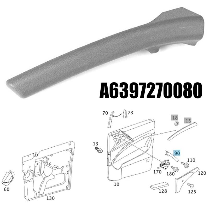 For Replacement Purposes Front Door Handle Trim Made Of ABS Material Practical Replacement Part Wear-resistant Design