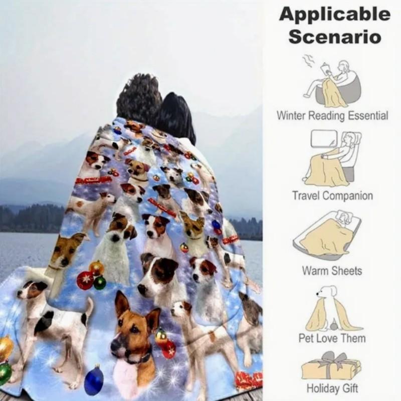 Parsons Russell Terry Dog Cute Dog Pattern Blanket, Pet Blanket, Dog Blanket, Home Decoration, Pet Blanket On the Bed