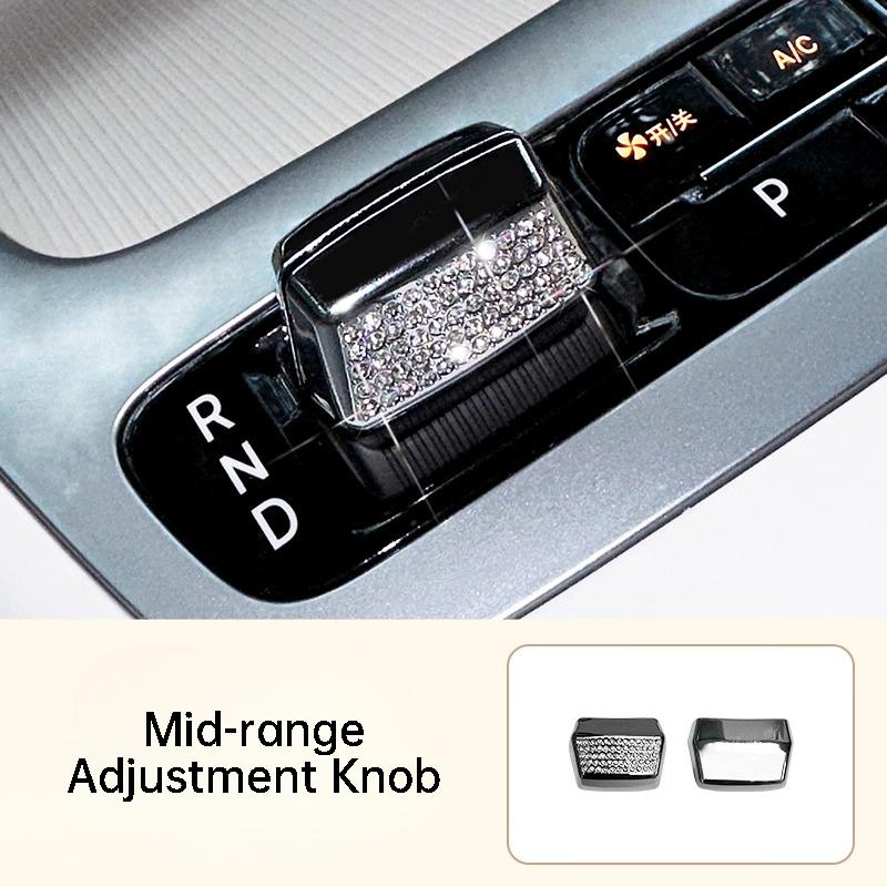 For Geely Xingyuan EX2 eMAS 5 2026 Car Air Vent Frame Diamond Letter Emblem Sticker Decoration Interior Accessories type2