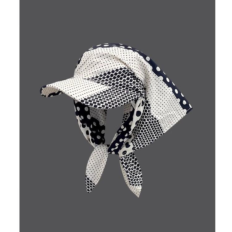 Cappellino da Baseball in Poliestere a Righe Punteggiate con Ricamo per Donna Estiva all'Aperto