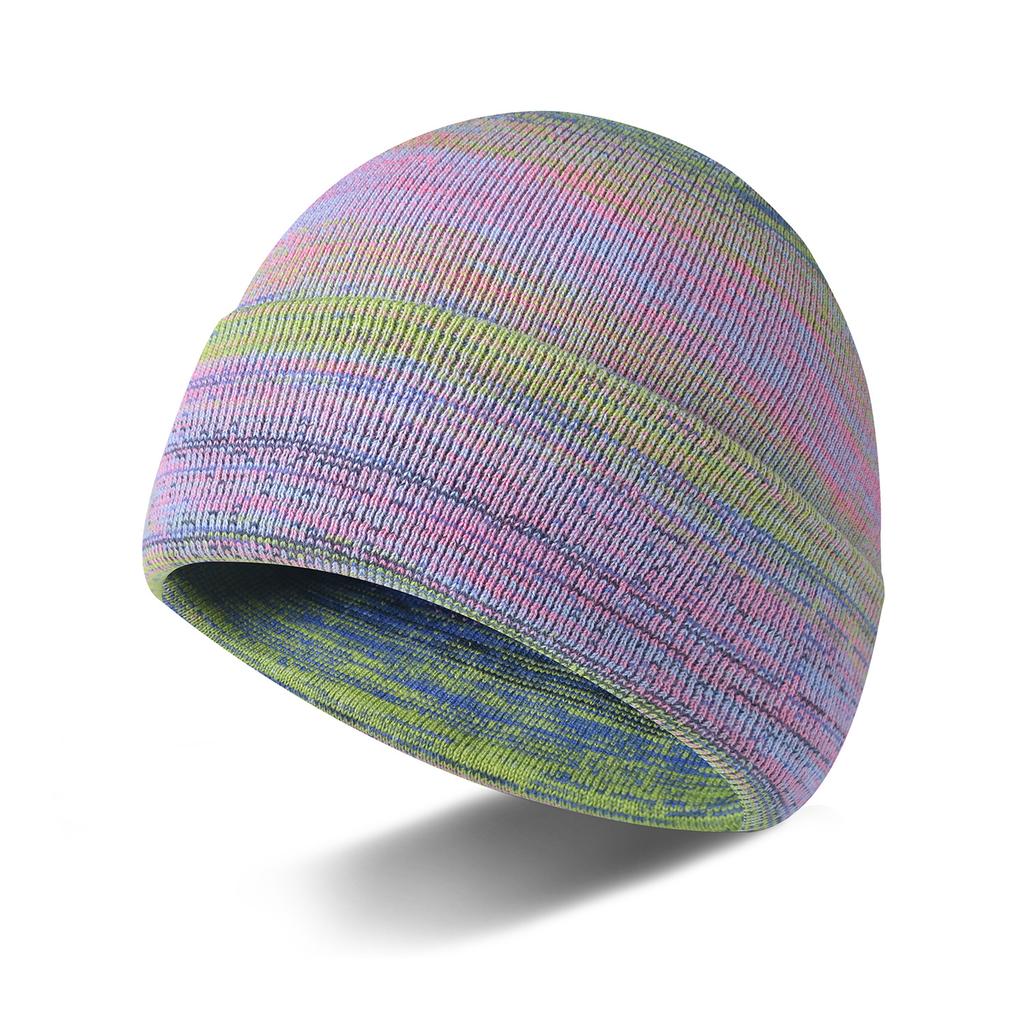 New 100% pure cotton knitted hat, men's and women's autumn and winter versatile wool hat, bag head warm and cold hat