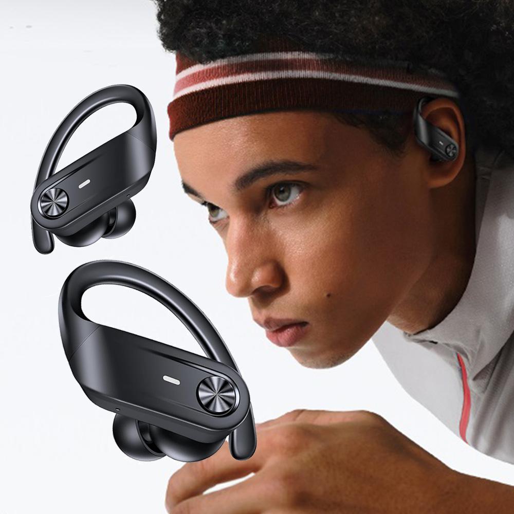 Bluetooth 5.4 Wireless Earbuds Waterproof Sports Over-Ear Hooks Earphones with Mic for Sports Running Workout Gym 80Hrs Palytime