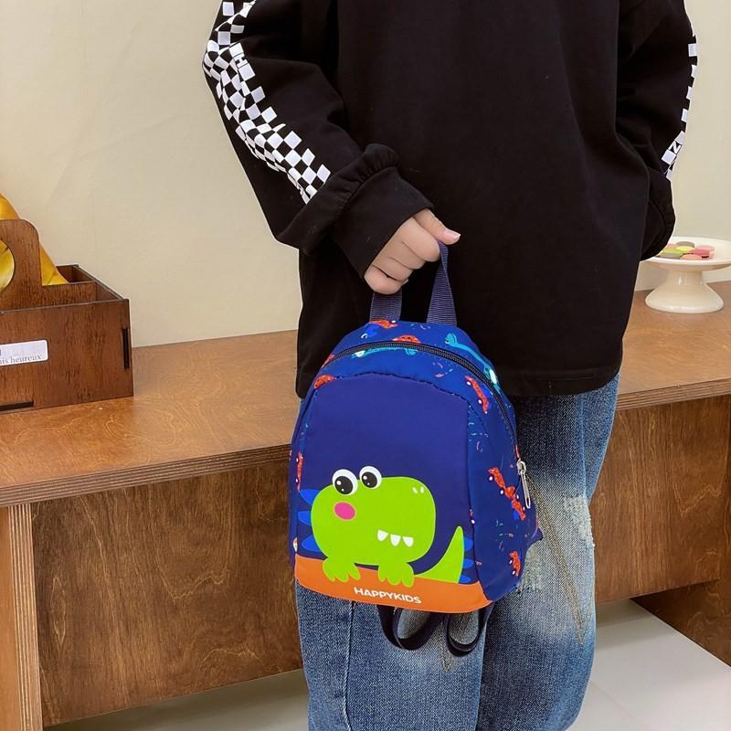 Trendy Cartoon Dinosaur Backpack For Kids Lightweight Nylon School Bag Stylish Design