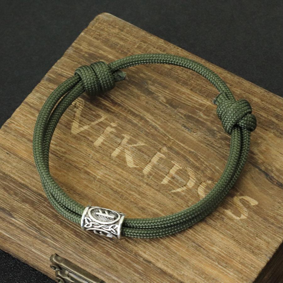 Norwegian Viking Characters Bracelet For Men Sliding And Adjustable Knot Braslet Outdoor Survival Paracord Braclet Pulsera Homme