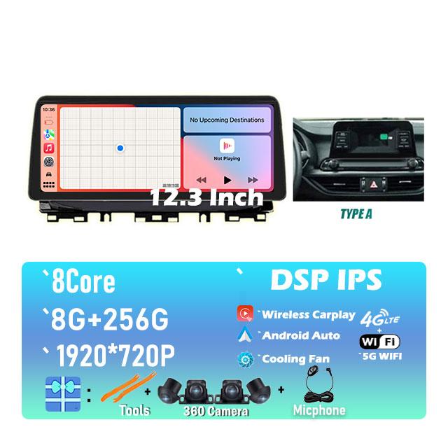 12.3 Inch Android 14 DSP For Kia Cerato 4 Forte K3 2019 - 2022 Car Multimedia Player Stereo BT Carplay Wifi Android Unit