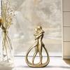 Couple Statue Figure Resin Lovers Sculpture Desk Ornament for Office Shelf Table Bookshelf