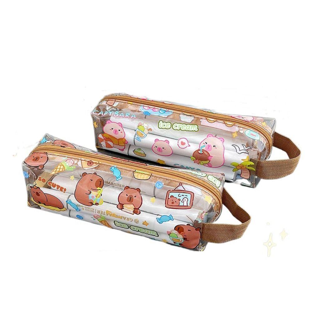 

Kawaii Pencil Case Capybara Stationery Storage Pouch Portable Pen Bag Student