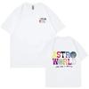 Buchstabenprint Oberteile Herren Damen Print Baumwoll T-Shirts Hip Hop