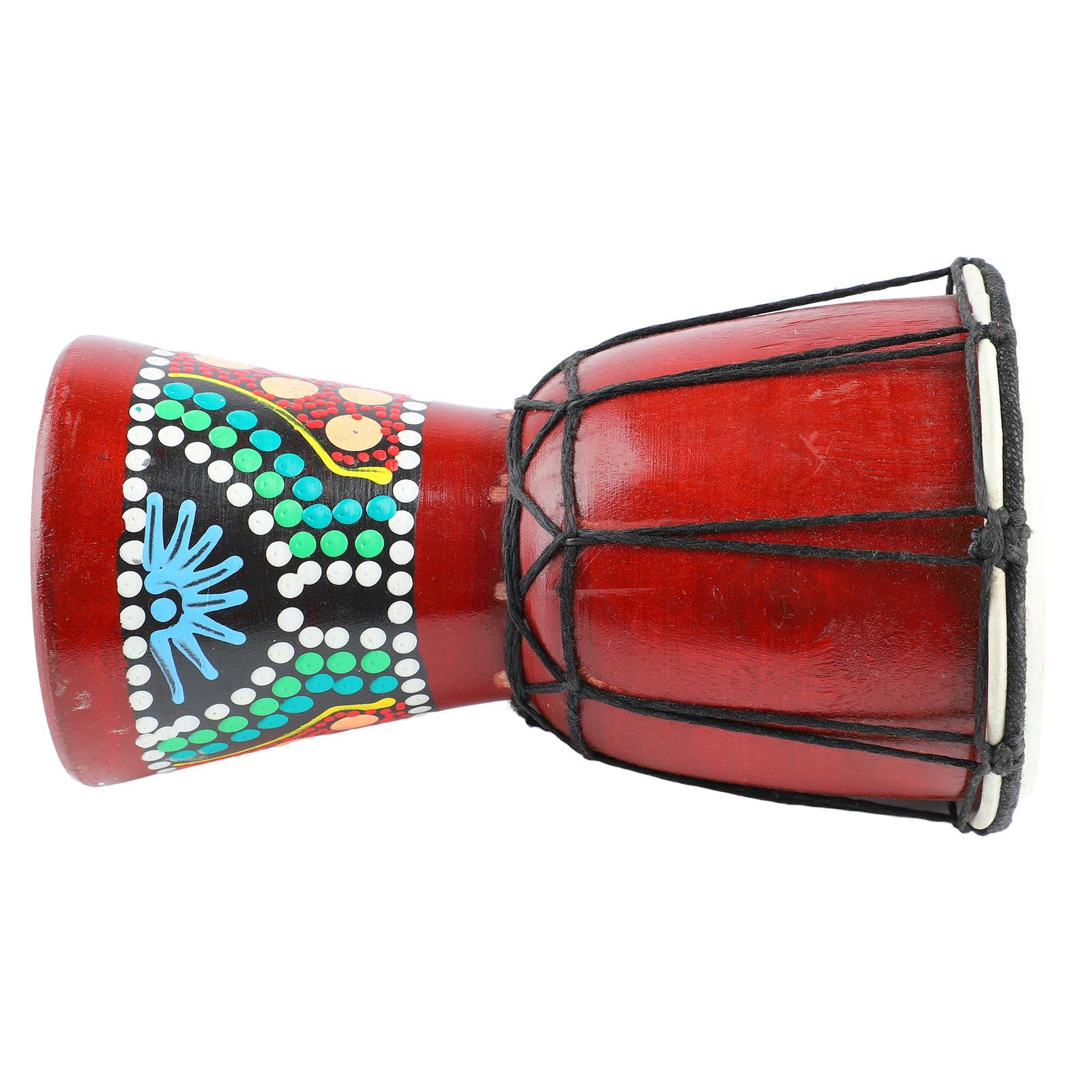 

Африканский барабан 5 дюймов деревянный джембе ручной ударный инструмент четкий звук для детей и взрослых