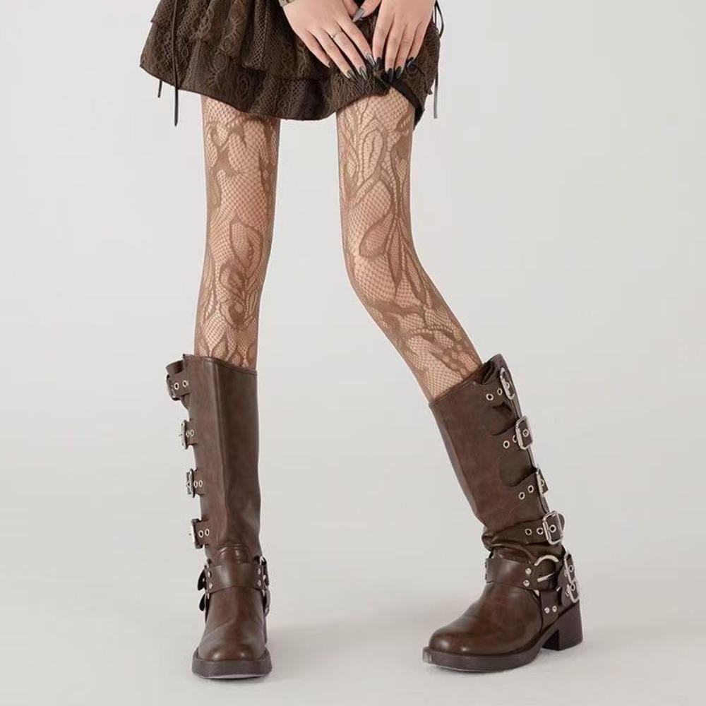 Ultra-thin Female Sexy Silk Stockings Y2k Black Stockings French Lace Pantyhose  Forr Girl Women