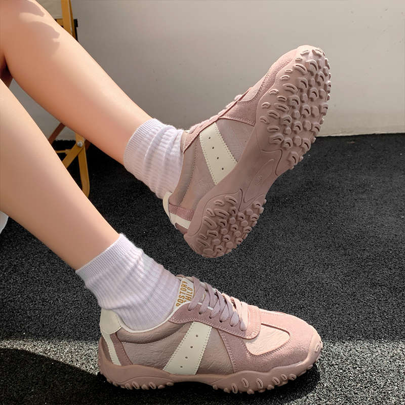 Flat bottom lightweight non-slip white shoes casual running sports shoes women's 2025 spring and autumn new dopamine German training shoes