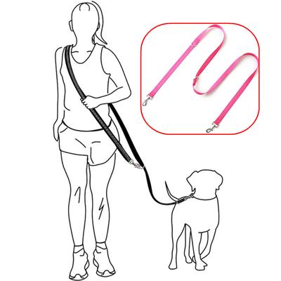 Dog Leash Hands Free Dog Leash Multi Functional Double Leashes for 2 Dogs Walking Reflective Dogs Leashes Running Pet Chain Rope