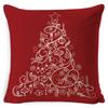 Christmas Celebration Pillow Elk Snowman Festive Cushion Cover Red Sofa Back Cushion Pillow Cover