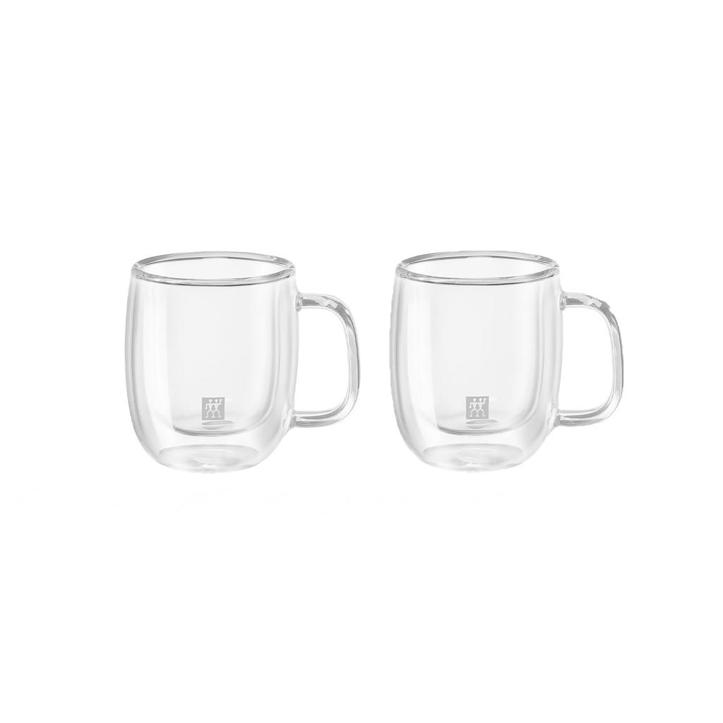 ZWILLING [Sorento Double Wall Glass Espresso 80ml 2pcs Set] Tumbler Insulated Cold Insulation Double Walled Espresso Demitasse Cup Microwave Safe