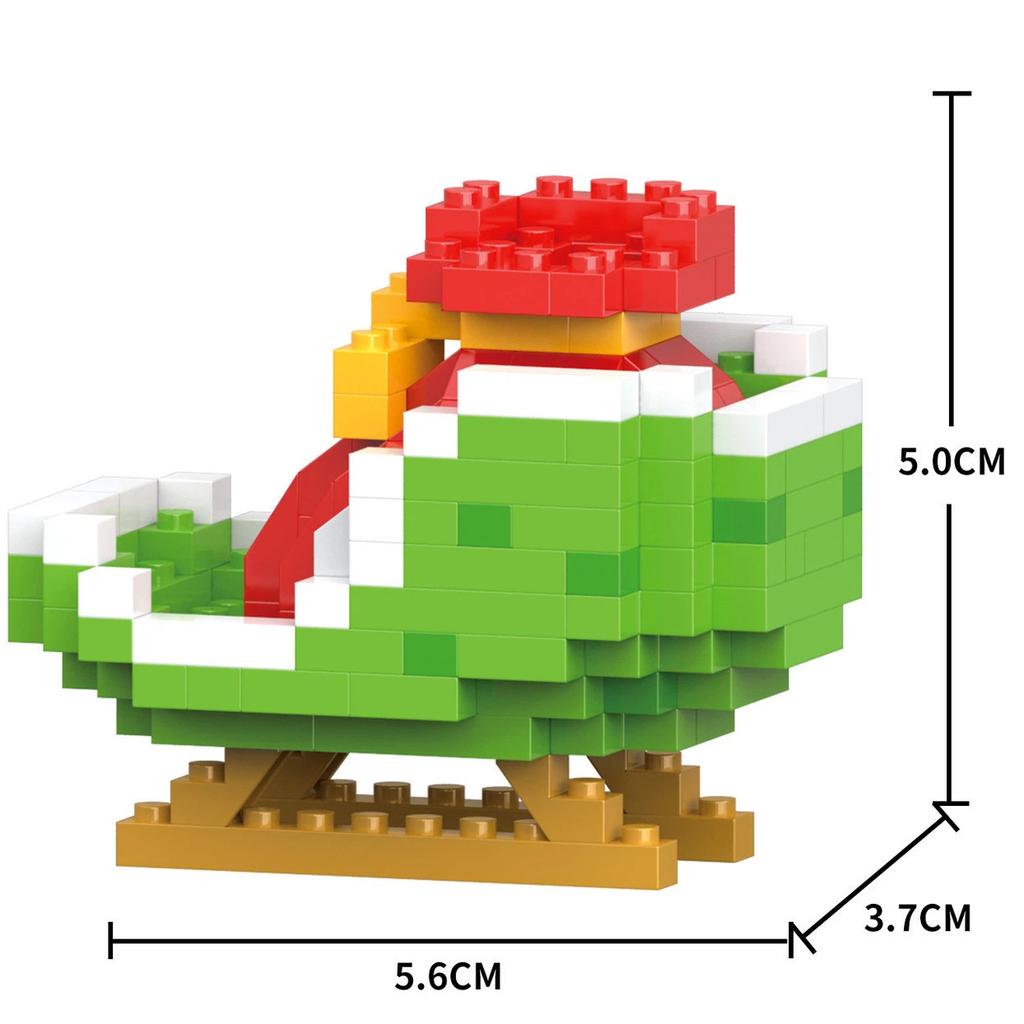 Non-Toxic 33 Style Cartoon Santa Claus Snowman Wishing Tree Apple Candy House Building Blocks City Compatible Diy Toys Children'S Gifts