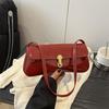 Women's Vintage Solid Color Smooth Texture Shoulder Bag Elegant PU Leather Flap Small Underarm Bag  for Dating, Outings, Parties