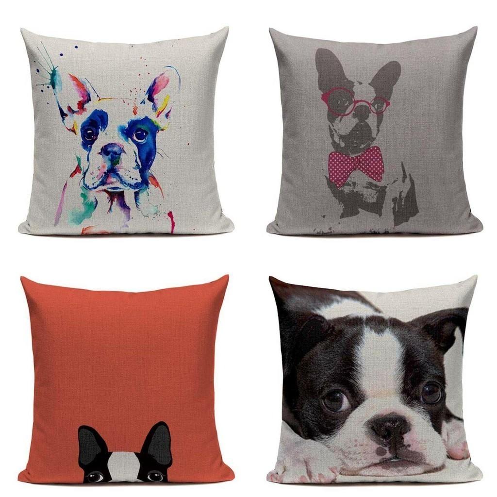 Premium Quality Boston Terrier French Bulldog Cushion Pillow Case For All Rooms