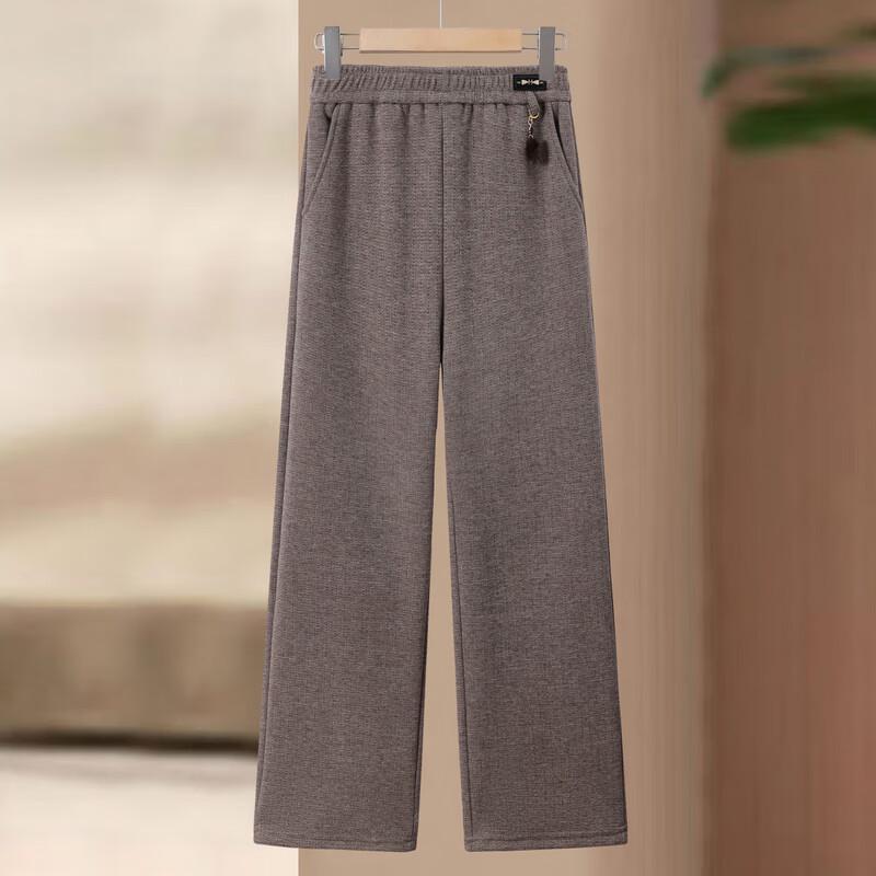 Women's Winter Plush High-Waist Straight Leg Pants