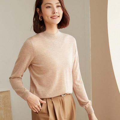 Women's Pure Wool Cashmere Long Sleeve Turtleneck Sweater