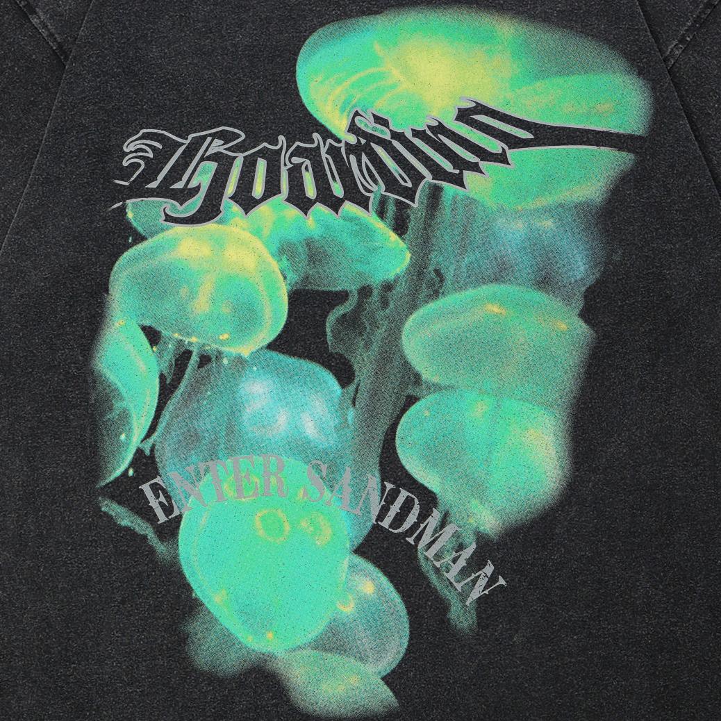 2024 уличная футболка унисекс с рисунком Медузы — фото 3