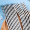 50/5x Stainless Steel Straw 304 Metal Drinking Straw for Party Kitchen Smoothie Milkshake Cocktail Hot Drinks Straight and Bent