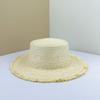 Summer Straw Hat New Rough Edge Sun Hat Big Eave Hat Seaside Outing Beach Hat Flat Top DIY Hat