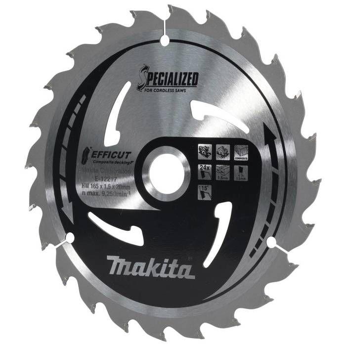 Makita E-12217 Circular Saw Blade 165 X 20 X 1.5 Mm Number of Teeth: 24 1 Pc(s)