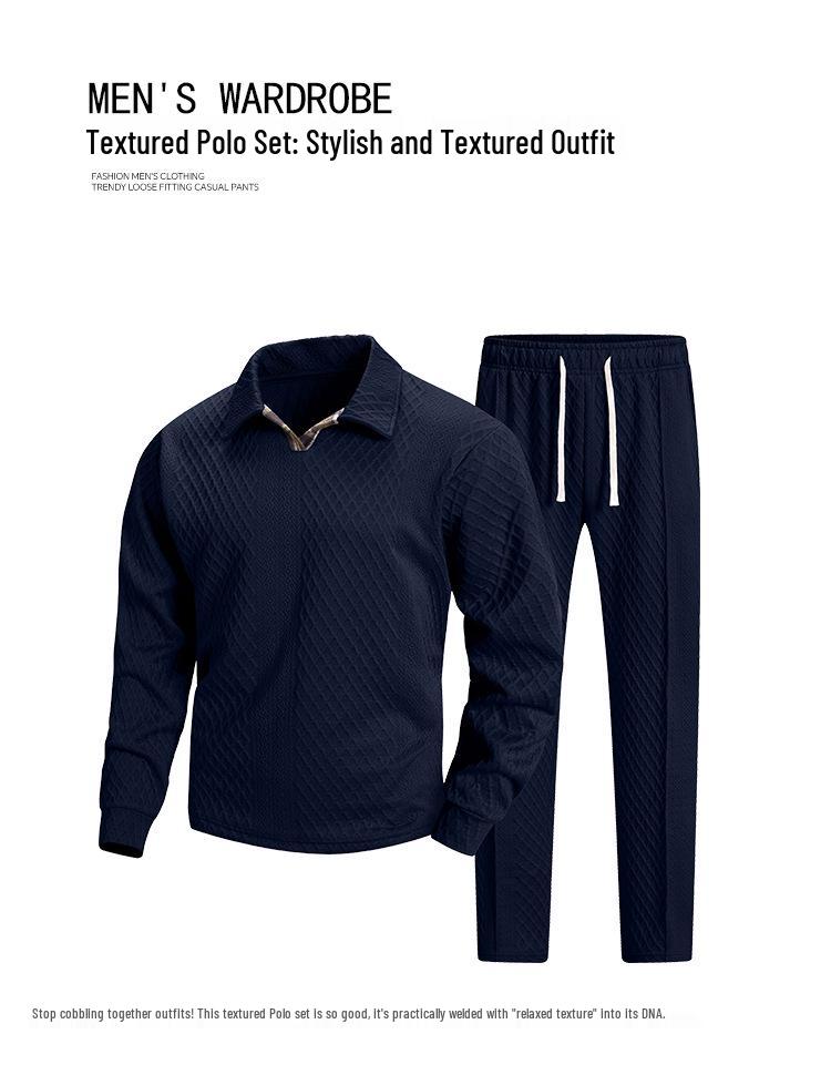 Men's Casual European-Style Elastic Suit Set - Spring/Autumn
