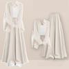 Women Spring Summer Sunscreen Shirt+Strap+Casual Skirt Pants 3-Piece Suit Elegant Loose Tracksuit Matching Set