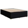 Box Spring Bed with Mattress Black 140 X 190 Cm Fabric