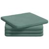 Seat Cushion Set 4 Pcs Teal Green 40 X 40 X 3 Cm Velvet