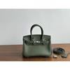 20 Couro Platina Togo Grande Capacidade Primeira Camada Feminina Couro Moda Versátil Bolsa de Mão Ombro Mensageiro Bolsa Feminina