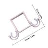 2Pcs Thick Aluminum Alloy Curtain Rod Bracket Rose Gold Double Hook Heavy Duty Fixed Mount for Easy Installation Window Curtains