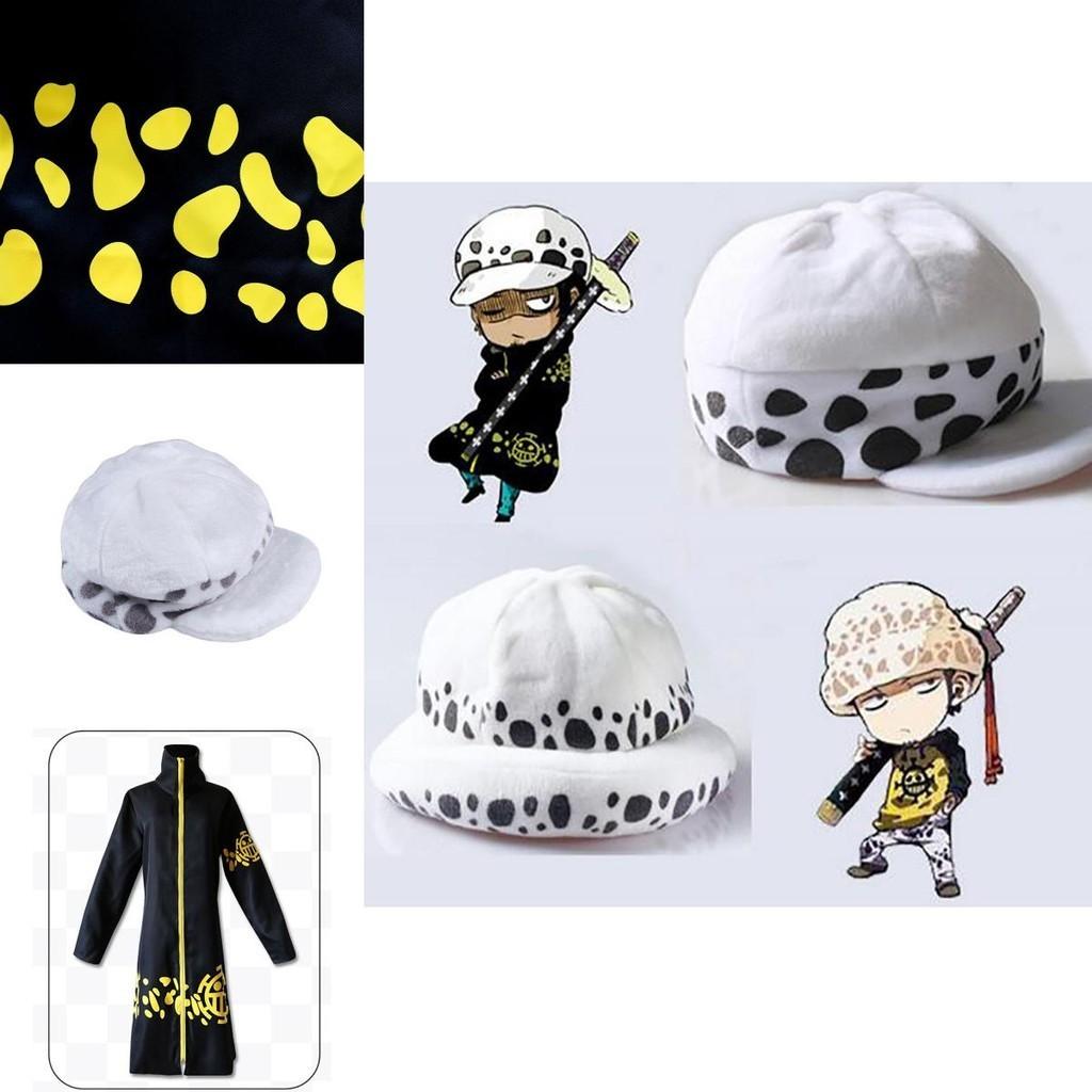 Exquisite One Piece Trafalgar Law Cosplay Costume Set With Cloak Pants And Hat