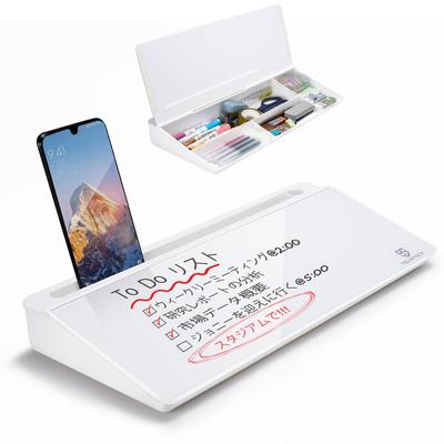 Saklamalı Mini Masa Beyaz Tahtası - Çok Amaçlı Cam Tahta, Küçük, Mini Boy, Bağımsız Masa Üstü, Ofis, Ev, Çocuklar ve Okul için