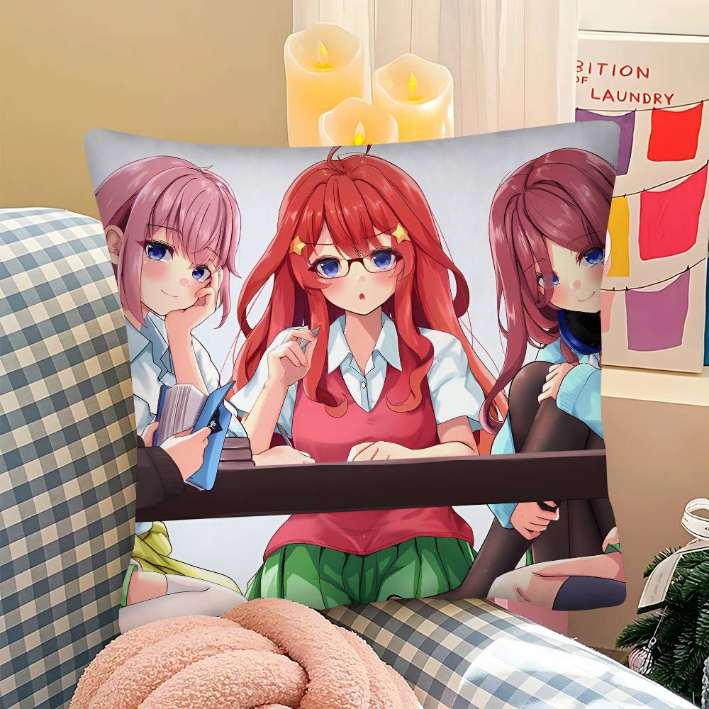 pc The Quintessential Quintuplets Pillow Case Fashion Square Pillowcase Bedroom Sofa Room Ins Decoration Leisure