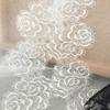 1Yard White Black Flower Lace Trim Fabric Handmade DIY Clothes Accessories 10CM Wide