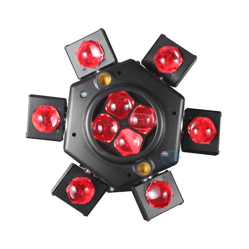 New Style 150W Six Arm Bee Eye Laser Strobe Led Moving Head LightDMX Control For Stage Party Ktv Club Dj Disco