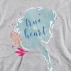 Frozen Childrens/Kids True At Heart Elsa Silhouette Heather Hoodie
