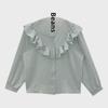 Korean Dongdaemun Women's V-Neck Ruffle Long Sleeve Shirt - 2025 Spring/Autumn Collection