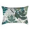 Home Flower and Green Plant Rectangular Waist Pillowcase, Peach Skin Velvet Digital Printed Throw Pillow, Office Waist Cushion Cover