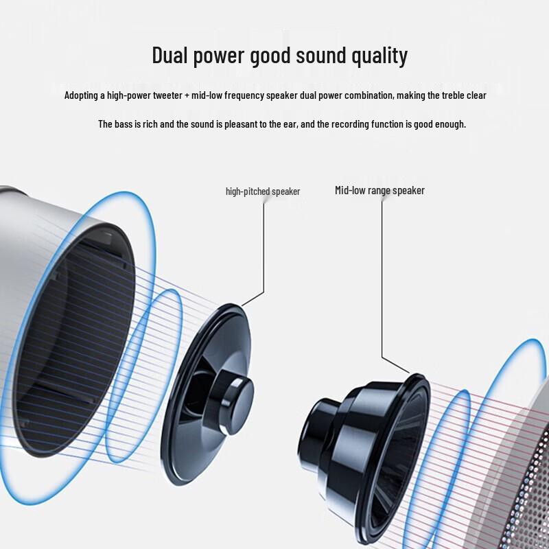 Suoai S800 Dual Speaker Portable Rechargeable Megaphone Amplifier CN plug (adapter included) (CN version)