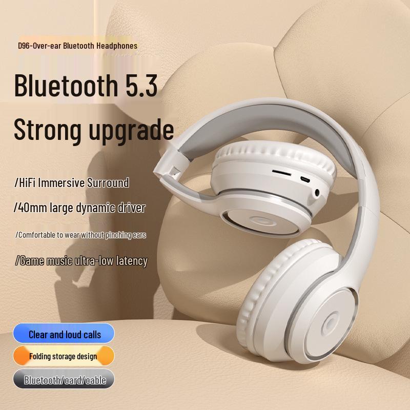 Trendy Over-Ear Bluetooth Headphones with Heavy Bass for Sports & E-sports